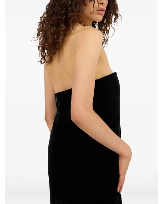 Roberto Cavalli Black Cut-Out Velvet Dress