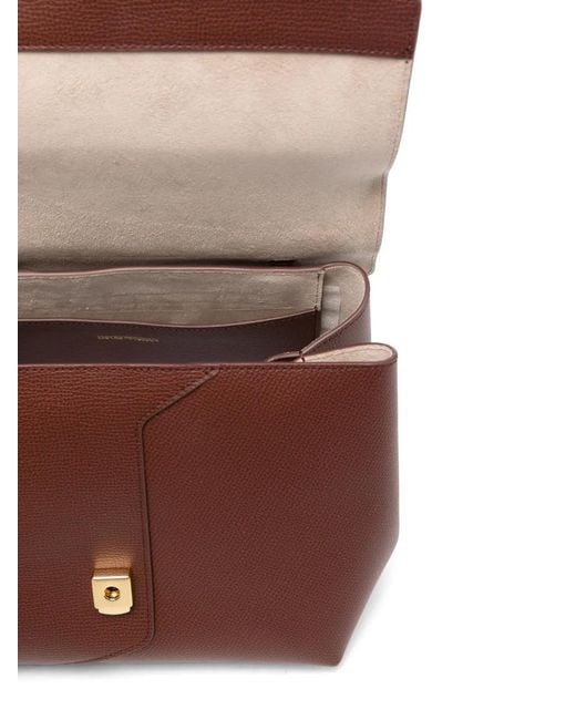 Emporio Armani Brown Leather Tote Bag