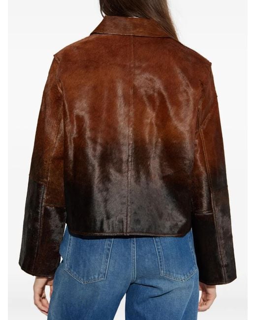 Samsøe & Samsøe Brown Salylo Leather Jacket