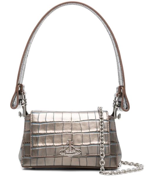 Vivienne Westwood レザーショルダーバッグ Gray