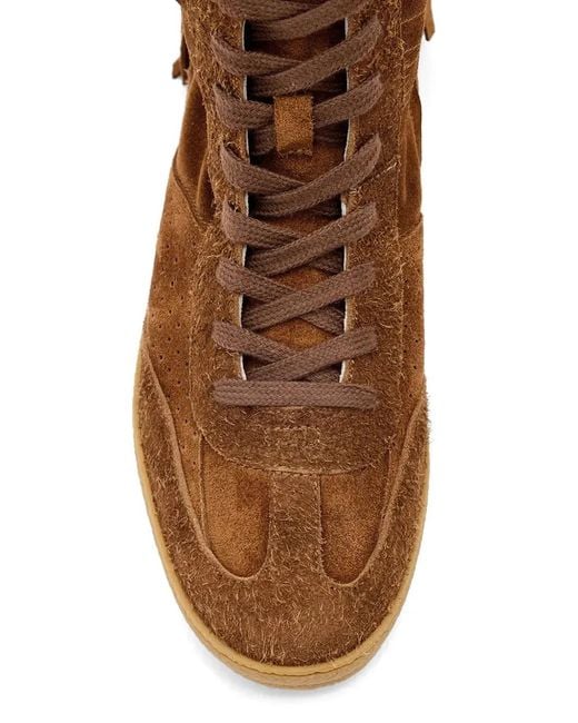 AllSaints Brown Louise Fringe-Detail Sneakers