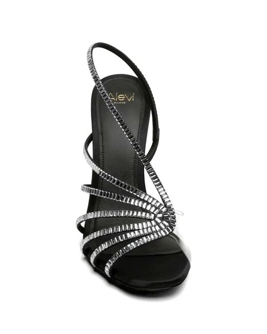 ALEVI White Star Xtal Crystal-Embellished Sandals