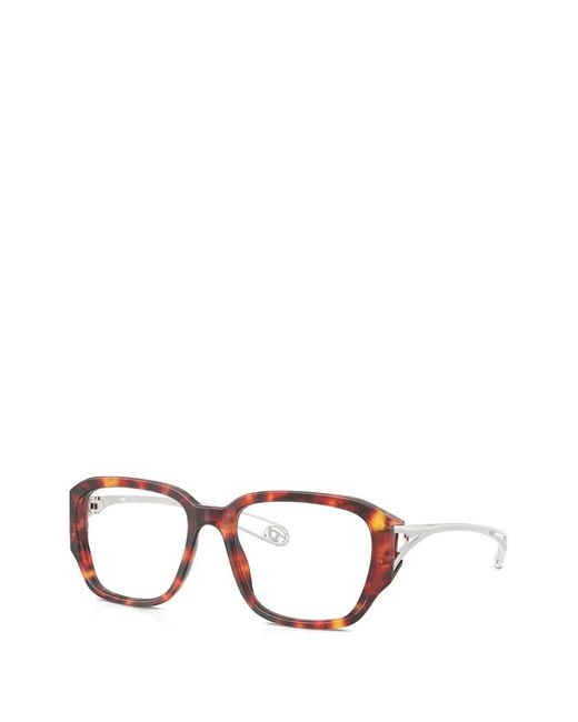 DIESEL White Tortoiseshell-Effect Glasses