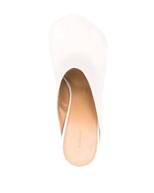 J.W. Anderson White 95mm Leather Mules