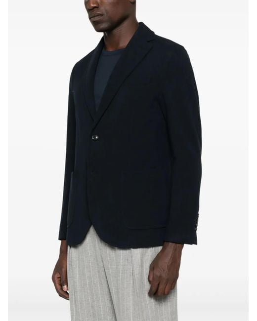 Circolo 1901 Blue Two-Button Patch-Pocket Blazer for men