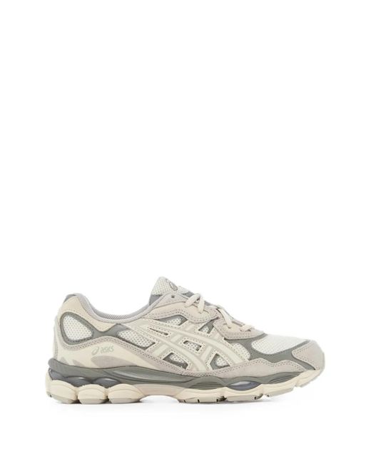 Asics White Panelled Leather Sneakers