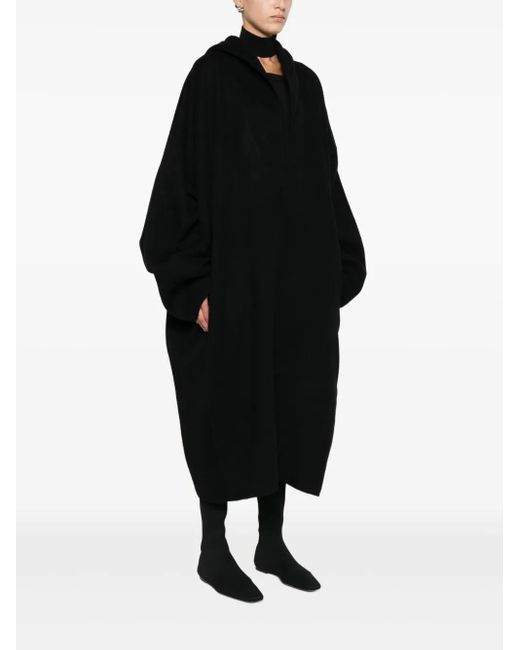 Rick Owens Black Wide-Collar Coat
