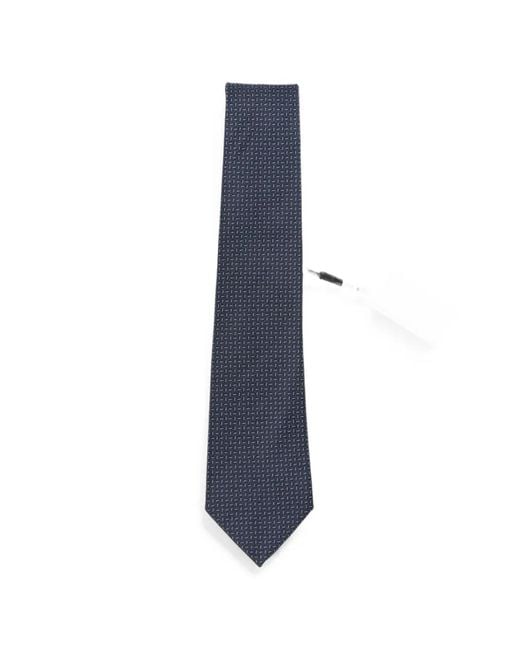 Canali Blue Micro-Patterned Silk Tie for men