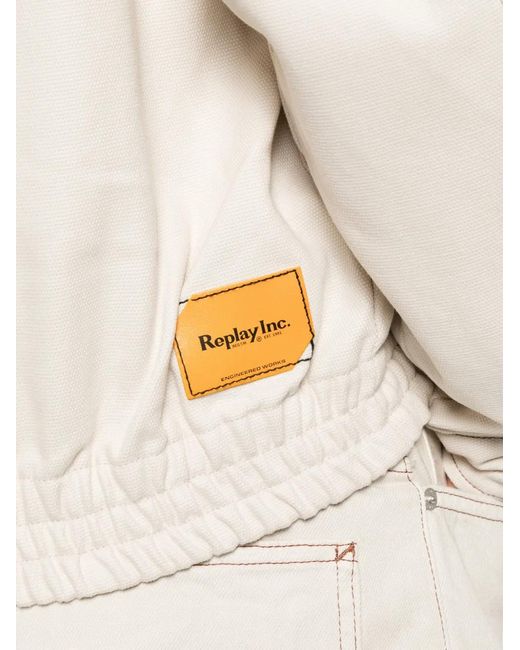 Replay White Nashville Zip-Up Jacket