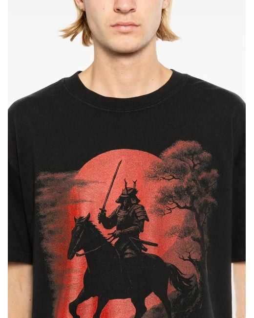 Melt Black Crew-Neck Short-Sleeve T-Shirt for men