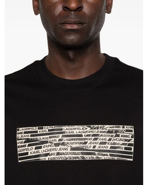 Karl Lagerfeld Black Short-Sleeves T-Shirt for men