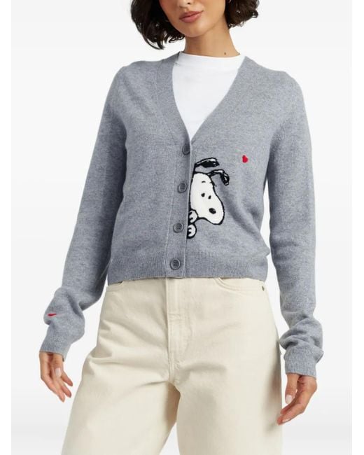 X Peanuts Cardigan À Motif Snoopy Chinti & Parker en coloris Blue