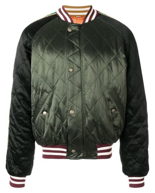 Gucci Ufo Embroidered Bomber Jacket in Green for Men | Lyst