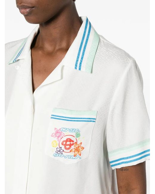 Casablanca White Graphic-Print Shirt