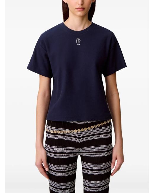 Claudie Pierlot Blue Embroidered T-Shirt