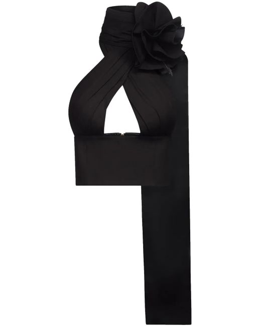 Haut Flower Corsage À Dos Nu Area en coloris Black