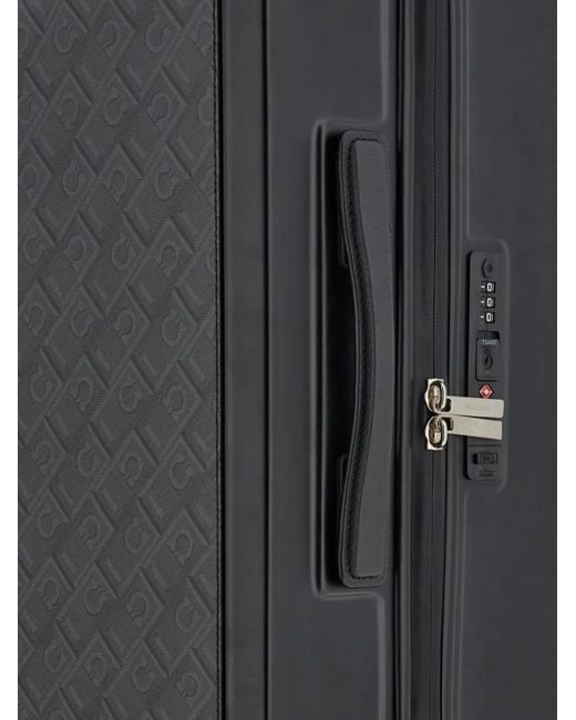 Ferragamo Black Gancini Monogram Suitcase for men