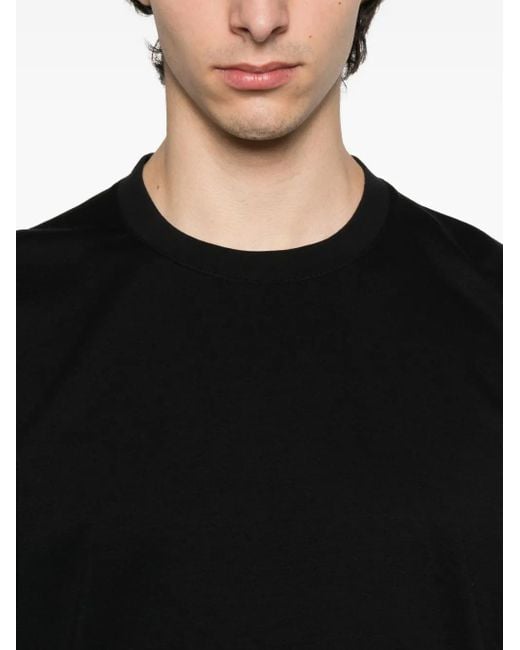Y-3 Black Crew-Neck Short-Sleeve T-Shirt for men