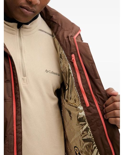 Columbia Brown Logo-print Padded Jacket for men