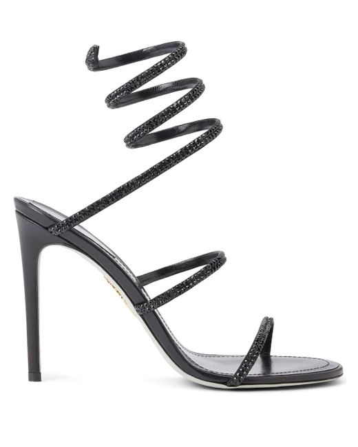 Rene Caovilla Black Cleo Sandalen 105mm