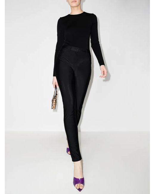 Tom Ford Black Glossy Skinny Jeans