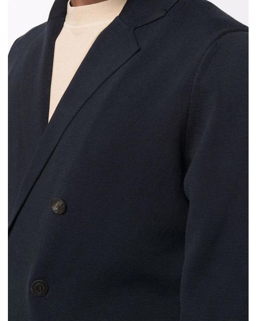 Drumohr Blue Double-Breasted Button Blazer for men
