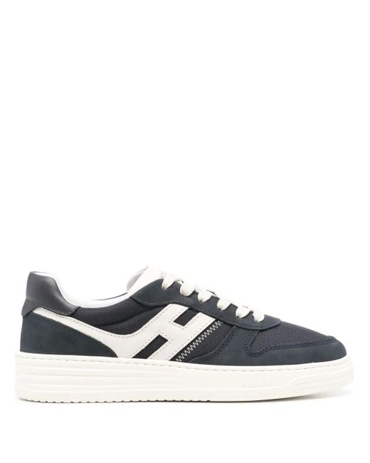 Hogan Blue H630Oxford Front Lace-Up Sneakers for men