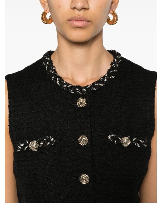 Nissa Black Bouclé Gilet