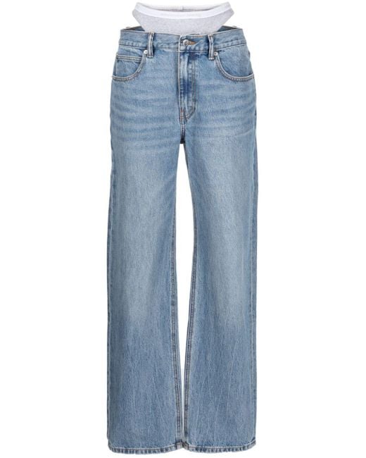 Alexander Wang Blue Jeans im Layering-Look
