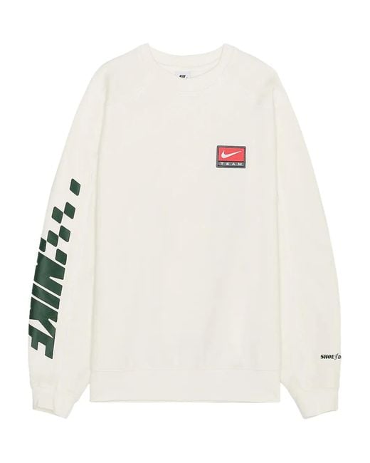 Nike White Sportswear Trend "Sail/ Fleece Sweatshirt for men