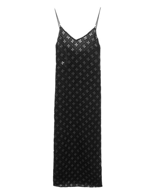 Chrome Hearts Black Sleeveless Velvet Dress