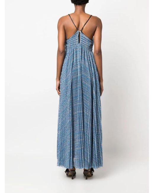 Forte_forte Blue Pleated Empire-Line Dress