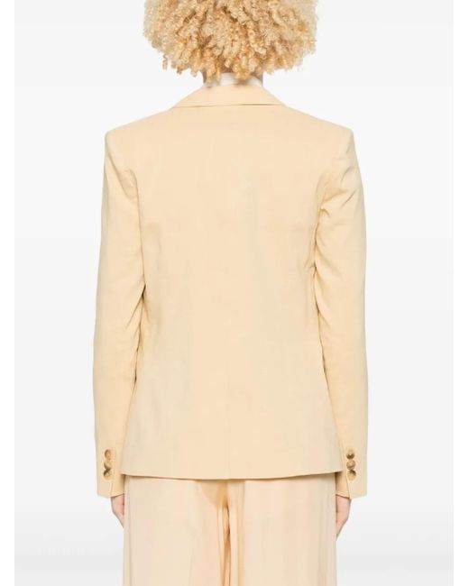Pinko Blazer Met Enkele Rij Knopen in het Natural