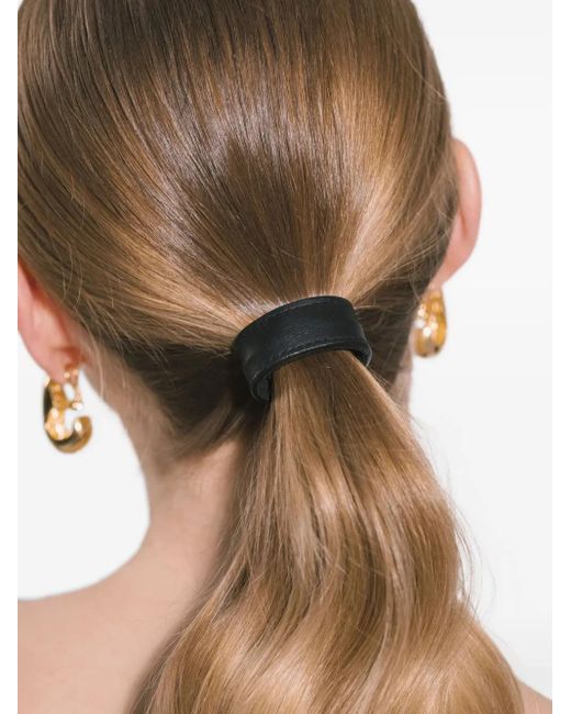 Jennifer Behr Black Mini Leather Hair Accessories