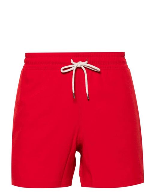 Polo Ralph Lauren Red Mid-rise Swim Shorts for men
