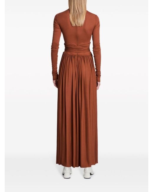 Robe longue Meret à détail noué Proenza Schouler en coloris Brown