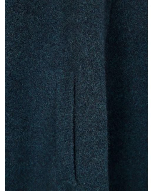 Boboutic Blue Button Funnel-neck Jacket