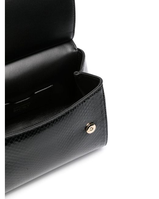 Dolce & Gabbana Black Medium Sicily Tote Bag