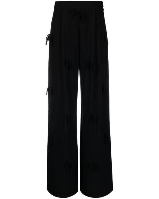Viktor & Rolf Black Bed Of Bows Wide Trousers