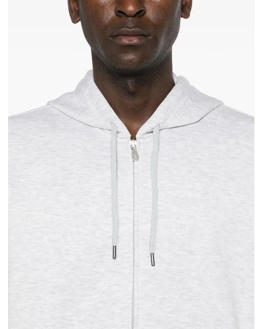 Brunello Cucinelli White Light Sweatshirt for men