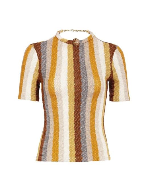 Silvia Tcherassi White Varinia Stripe-Pattern Jumper