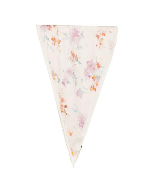 Herno White Viscose Scarf