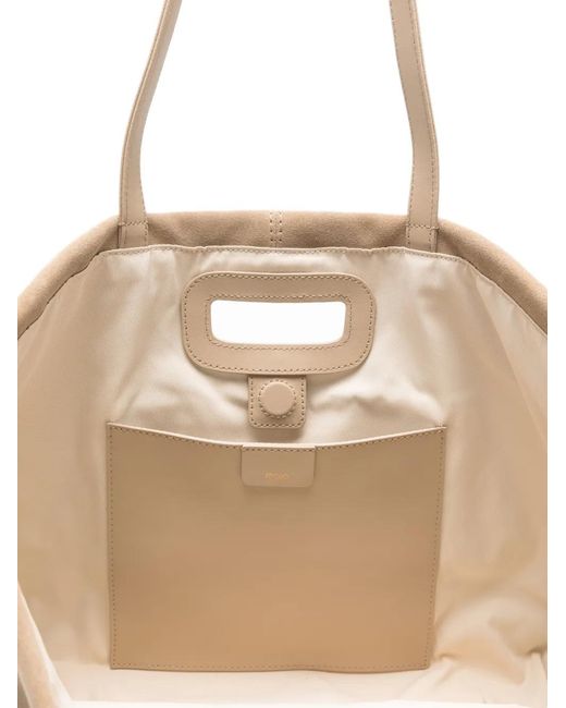 Maje Natural Suede Milpli Tote Bag