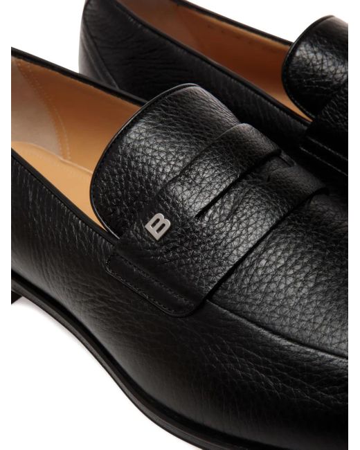 Bally Westminster Loafer Aus Strukturiertem Leder in Black für Herren