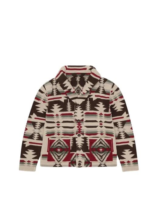 Fortela Natural Wyoming Patterned Cardigan for men