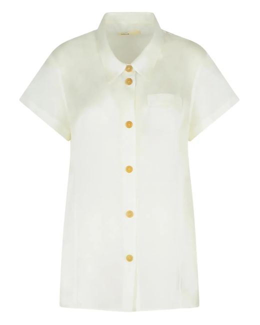 Khaite White Keefe Hemd mit spitzem Kragen
