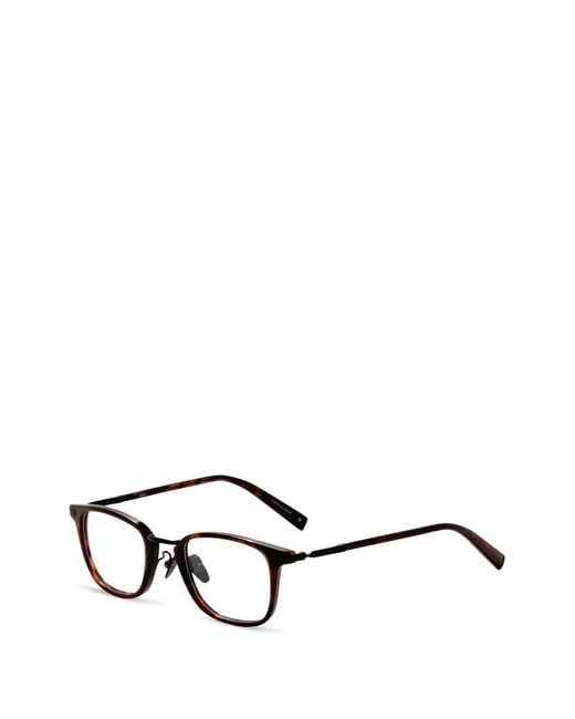John Varvatos Brown Tortoiseshell-Effect Square-Frame Glasses for men