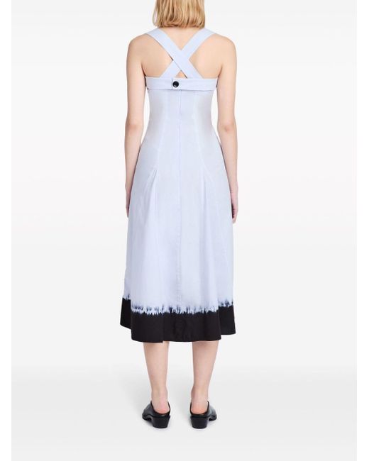 Proenza Schouler White Edie Tie-dye Poplin Dress