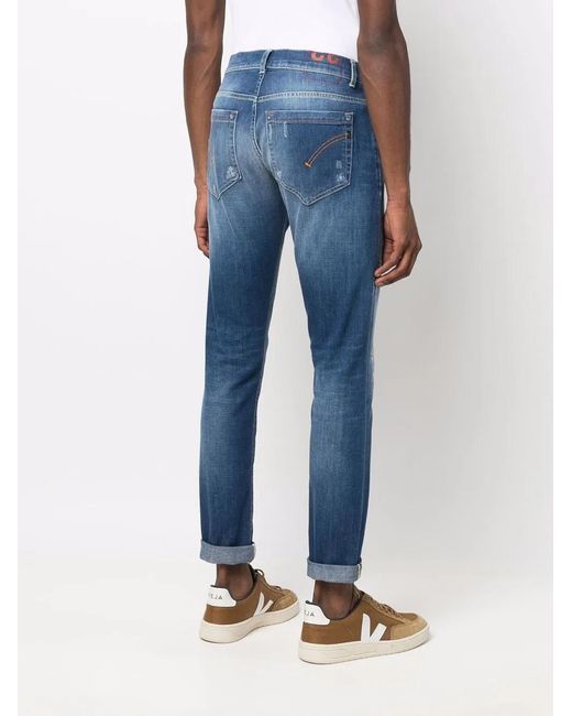 Dondup Blue Stonewashed-Finish Jeans for men