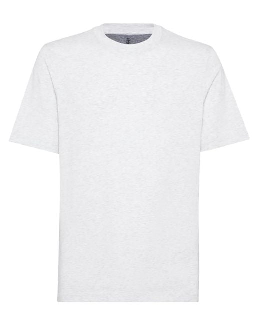 Brunello Cucinelli White Crew-Neck T-Shirt for men